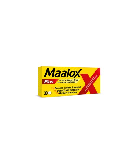 Maalox Plus 30 Compresse Masticabili Antiacido Antigonfiore