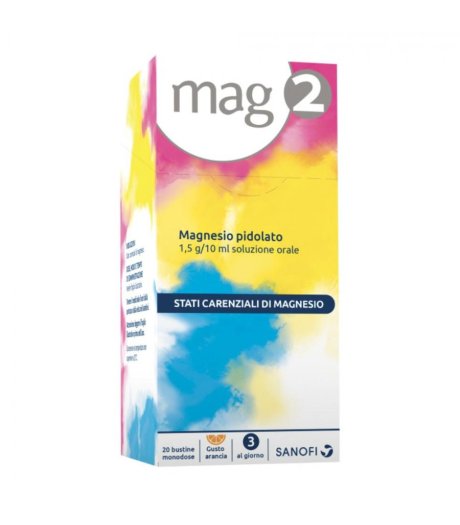 Mag 2 Soluzione Orale Magnesio Pidolato 20 Bustine