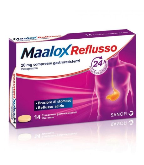 Maalox Reflusso 20mg 14 Compresse