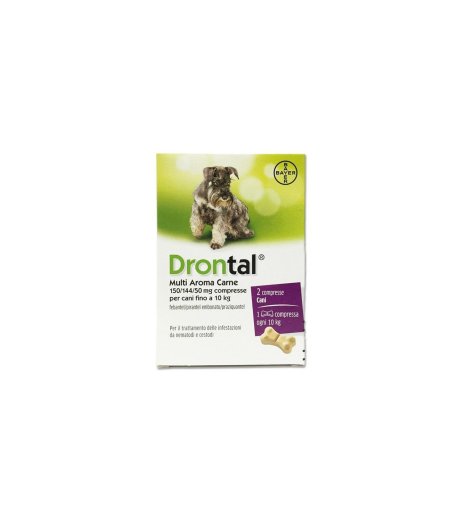 Drontal Multi Aroma Carne Per Cani fino a 10kg 2 Compresse