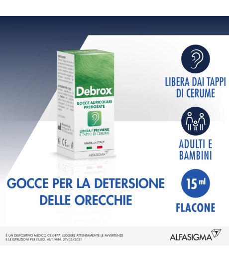 Debrox Gocce Auricolari per la Dissoluzione di Tappi di Cerume 15ml