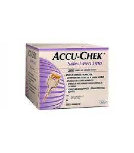 Accu-chek Safe T Pro Uno Lancette Pungidito Per Misurazione Glicemia 200 Pezzi