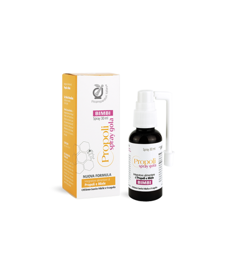 Fitopreparatori Italiani Propoli Spray Gola Bimbi 30ml Senza Alcool - Gusto Miele e Fragola