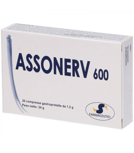 Assonerv 600 Integratore Per Il Benessere Del Sistema Nervoso 20 Compresse