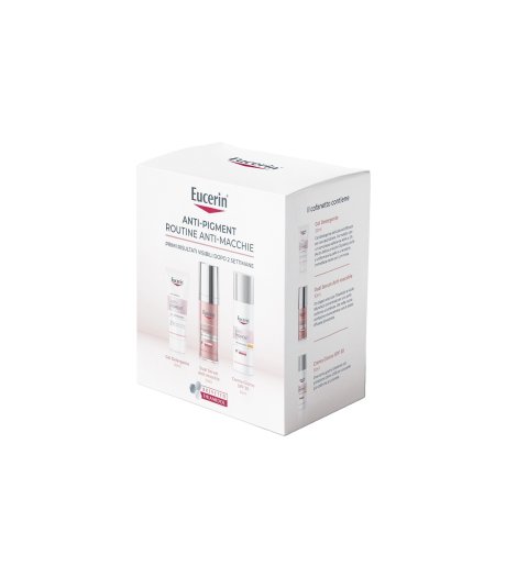Eucerin Routine Anti-Pigment Gel Detergente + Siero Anti-Macchie + Crema Giorno Spf30
