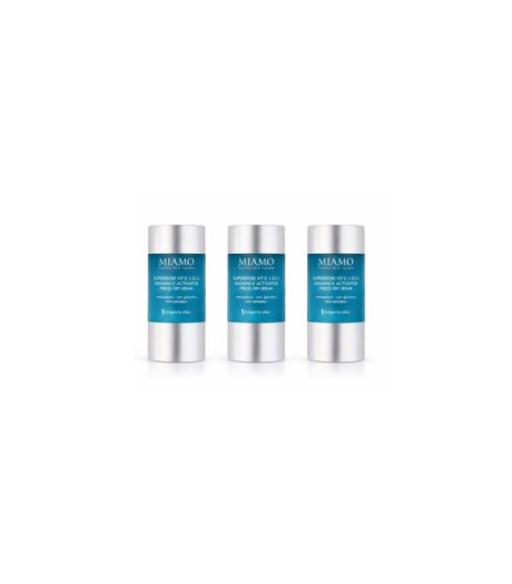 Miamo Superdose Vit C + [C,L] Radiance Activator Freeze Dry Serum Siero Antiossidante Antiglicante Anti-Inquinamento 3 Pezzi per 30 Giorni di Trattamento