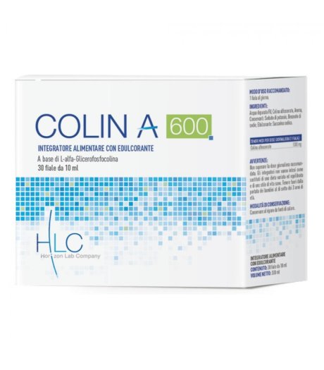 Colin A 600 30 Fiale 10ml - Integratore Per Sostenere Le Funzioni Cognitive e Favorire La Memoria