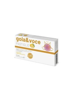 Gola & Voce Sugar Free 20 Pastiglie Gusto Miele Limone e Eucalipto - Azione Emolliente e Lenitiva Sulla Mucosa Orofaringea