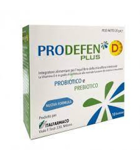 Italfarmaco Prodefen D Plus 10 Bustine Integratore Per L'equilibrio Della Microflora Intestinale  
