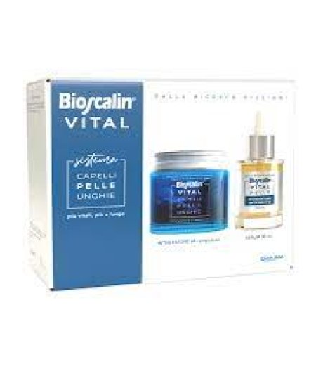 Bioscalin Vital Sistema Capelli+Pelle+Unghie 60 Compresse + Siero Rigenerante Viso 30ml 