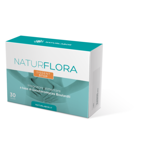 Naturflora Dissent Stop 30 Capsule - Integratore a Base del Probiotico Saccharomyces Boulardii in Grado Di Favorire L’Equilibrio Della Flora Intestinale