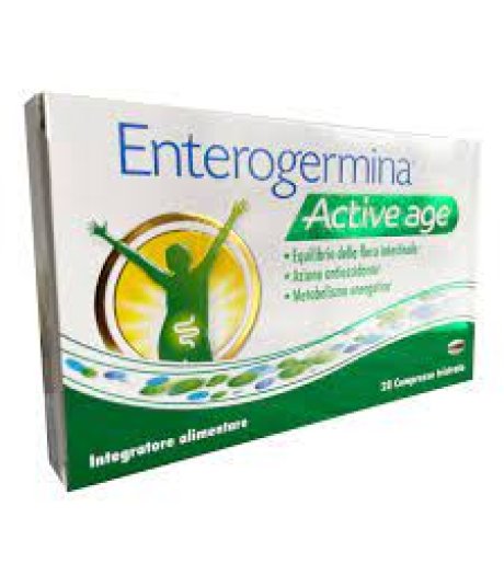 Enterogermina Active Age 28 Compresse Integratore Per Il Benessere Intestinale Con Proprietà Antiossidanti e Vitamina B12 