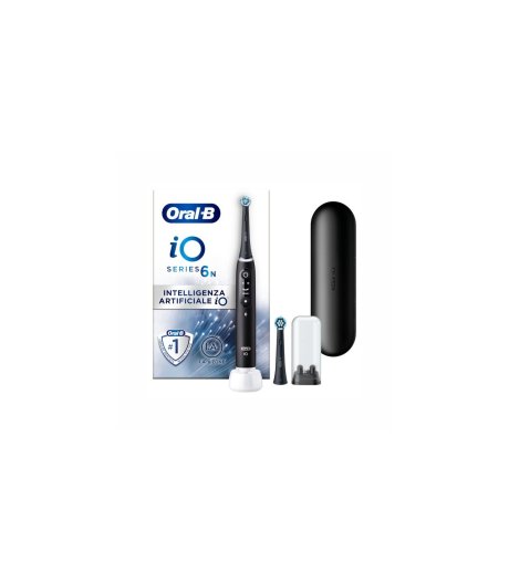 Oral-B iO6 Spazzolino Elettrico Ricaricabile Nero Con Custodia Da Viaggio