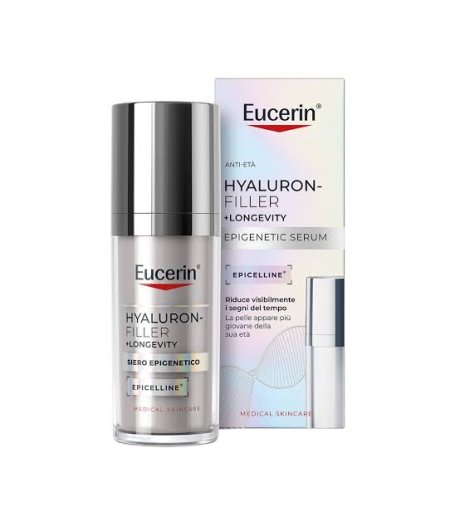 Eucerin Hyaluron-Filler + Longevity Siero Viso Epigenetico 30ml - Trattamento Antiage Eucerin Hyaluron-Filler + Longevity Siero Viso Epigenetico 30ml - Trattamento Antiage