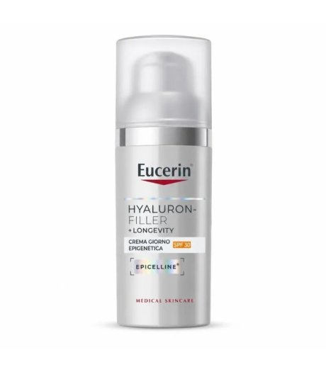 Eucerin Hyaluron-Filler + Longevity Crema Giorno Epigenetica SPF30 50ml - Crema Idratante e Antiage con Epicelline