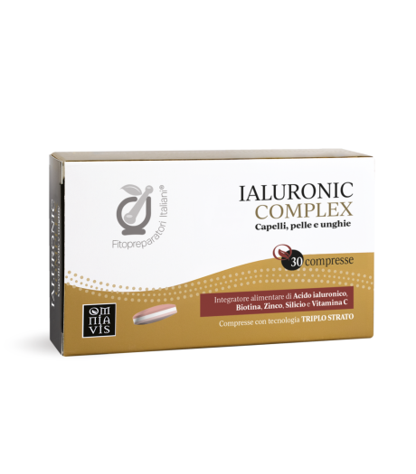 Fitopreparatori Italiani Ialuronic Complex 30 Compresse - Integratore a Base di Acido Ialuronico, Biotina, Zinco, Silicio e Vitamina C Fitopreparatori Italiani Ialuronic Complex 30 Compresse - Integratore a Base di Acido Ialuronico, Biotina, Zinco, Silicio e Vitamina C
