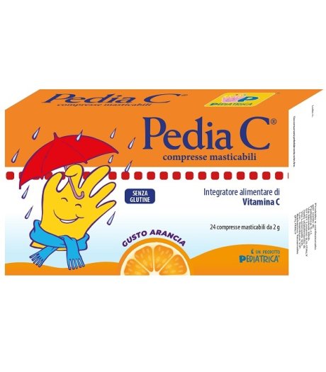 Pedia C vitamina C per bambini 24 compresse masticabili gusto arancia