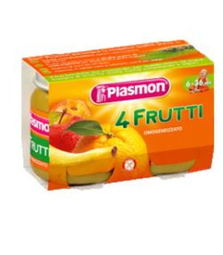 Plasmon Omog 4 Frutti 2x104g