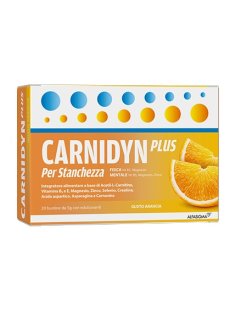 Carnidyn Plus 20 Bustine - Integratore per Stanchezza Fisica e Mentale