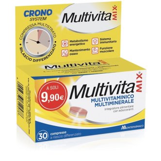 Multivitamix Crono 30 Compresse - Integratore Multivitaminico e Multiminerale