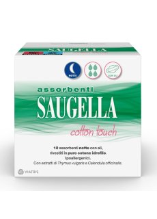 Saugella Cotton Touch Assorbenti Notte 12 Pezzi