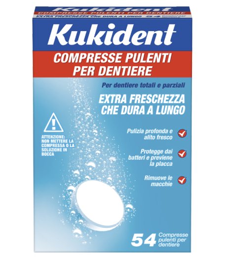 Kukident Cleanser Fresch 54cpr