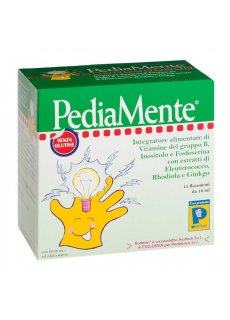 PediaMente 15 flaconcini - Integratore per Concentrazione e Memoria dei Bambini