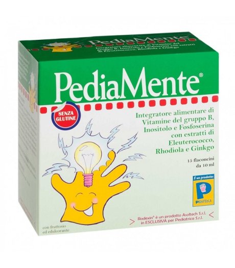 PediaMente 15 flaconcini - Integratore per Concentrazione e Memoria dei Bambini