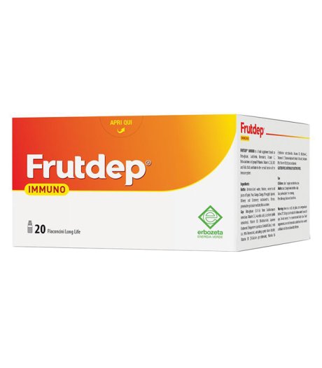 Erbozeta Frutdep Immuno 20 Flaconcini da 10ml Integratore Per Il Sistema Immunitario