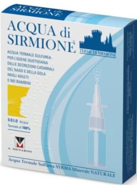 Acqua di Sirmione Acqua Termale Sulfurea per L'Igiene di Naso e Gola 6 Flaconi