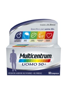 Multicentrum Uomo 50+ 60 Compresse - Integratore Multivitaminico e Multiminerale