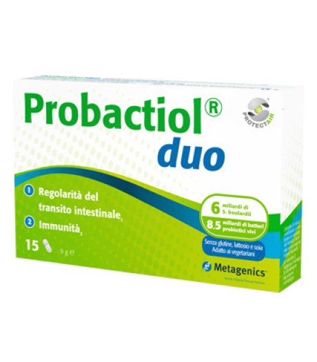 Probactiol Duo 15 Capsule Integratore Per Il Benessere Intestinale e Per Regolare Il Transito Intestinale