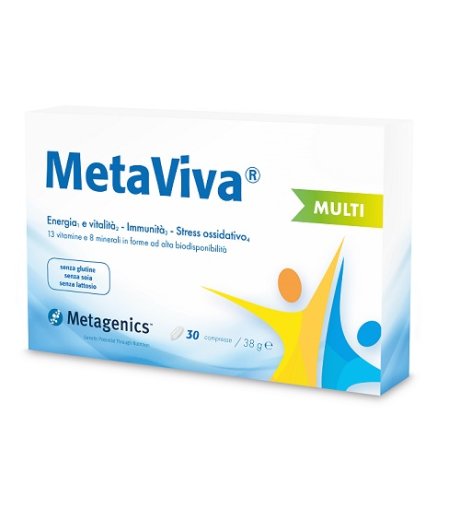 Metaviva Multi Integratore Antiossidante Di Vitamine e Minerali 30 Compresse 
