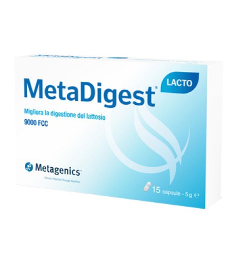 Metadigest Lacto 15 Capsule Metagenics Integratore Per Migliorare La Digestione Del Lattosio