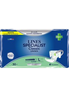 Lines Special Classic Pannoloni A Mutandina Unisex Super Taglia L 30 Pezzi