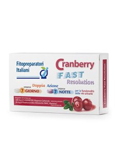 Fitopreparatori Italiani Cranberry Fast Resolution 7 Compresse Giorno + 7 Compresse Notte - Integratore Per La Funzionalità Delle Vie Urinarie
