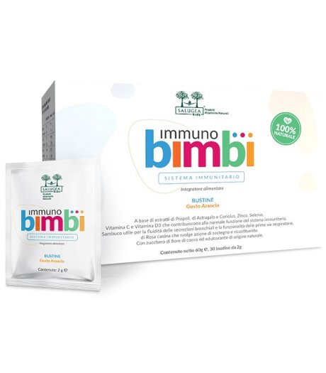 Salugea Immuno Bimbi 30 bustine - Integratore Per le Difese Immunitarie dei Bambini