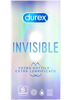 Durex Invisible Extra Lubr 6pz