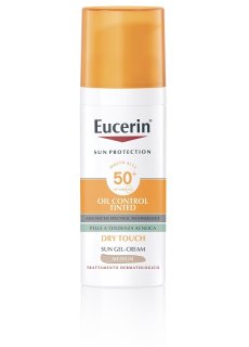 Eucerin Sun Oil Control Gel Crema Spf 50+ Colorata Tonalità Medium 50ml