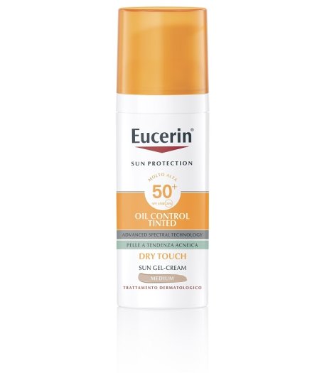 Eucerin Sun Oil Control Gel Crema Spf 50+ Colorata Tonalità Medium 50ml