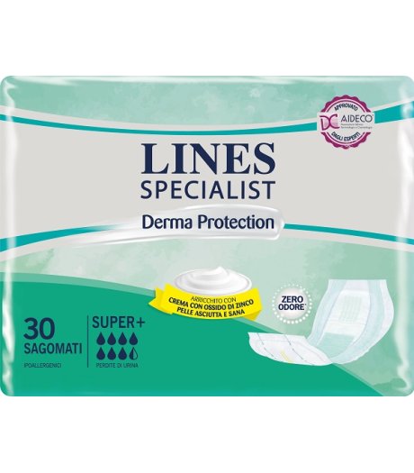Lines Specialist Derma Protection Pannoloni Sagomati Super+ Confezione 30 Pezzi