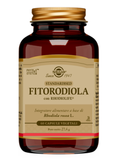 Fitorodiola con Rhodiolife® Solgar 60 Capsule Vegetali – Integratore Alimentare a base di Rhodiola rosea L.