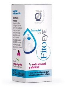 Fitopreparatori Italiani Fitoeye Gocce Oculari 15ml - Per La Prevenzione Degli Occhi Rossi e Affaticati a Base di Acido Ialuronico 0,2%, Camomilla, Eufrasia e Echinacea
