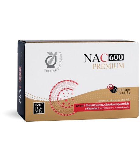 Fitopreparatori Italiani Nac 600 (N-acetilcisteina) Premium 10 Stick