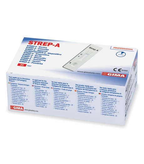 TEST STREPTO A PROFESS GIMA 20PZ