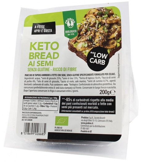 PROBIOS Keto Bread C/Semi 200g