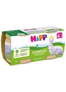 OMO HIPP Coniglio+Verd.2x80g
