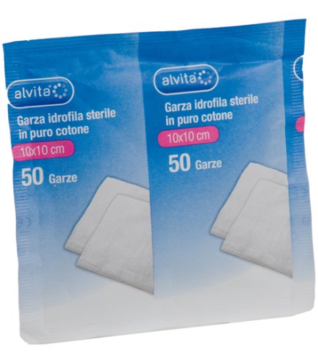 ALVITA GARZA STER 10X10CM 50PZ