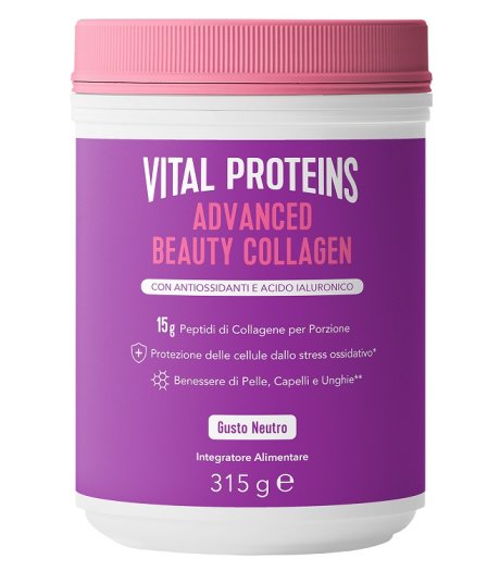 Vital Proteins Advanced Beauty Collagen Integratore di Collagene per Pelle Capelli e Unghie 315g