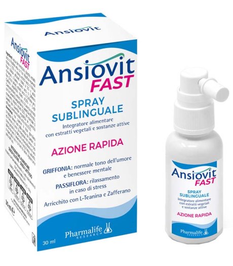 Ansiovit Fast Spray Sublinguale 30 ml - Integratore per il Benessere Mentale